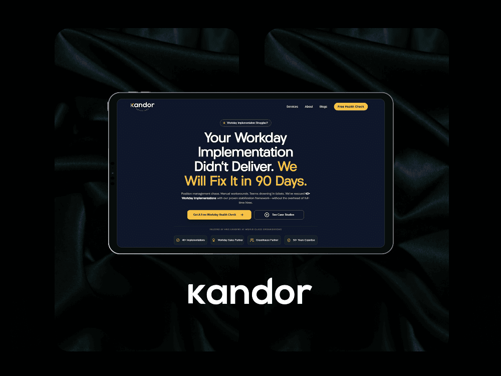 Kandor Solutions – Website, UI/UX & Kinnect Platform